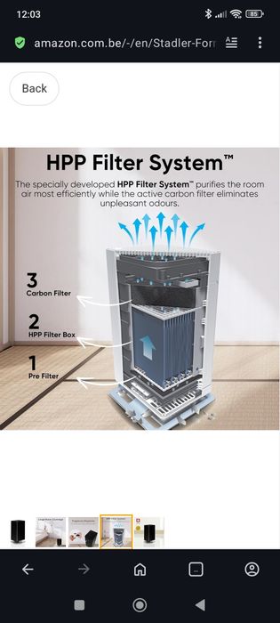 Purificador ar Stadler Form