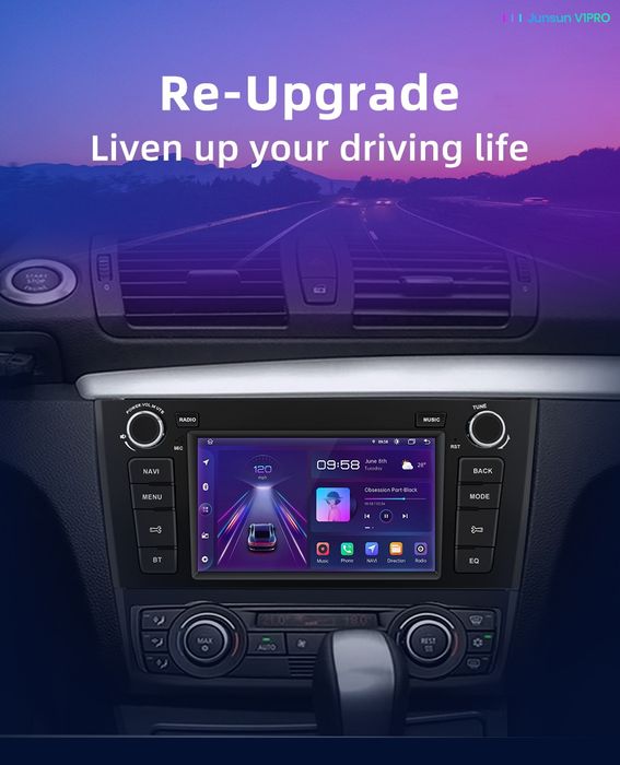 Rádio Android BMW Série 1 E81 E82 E87 E88 Carplay GPS 2/32GB BT Canbus