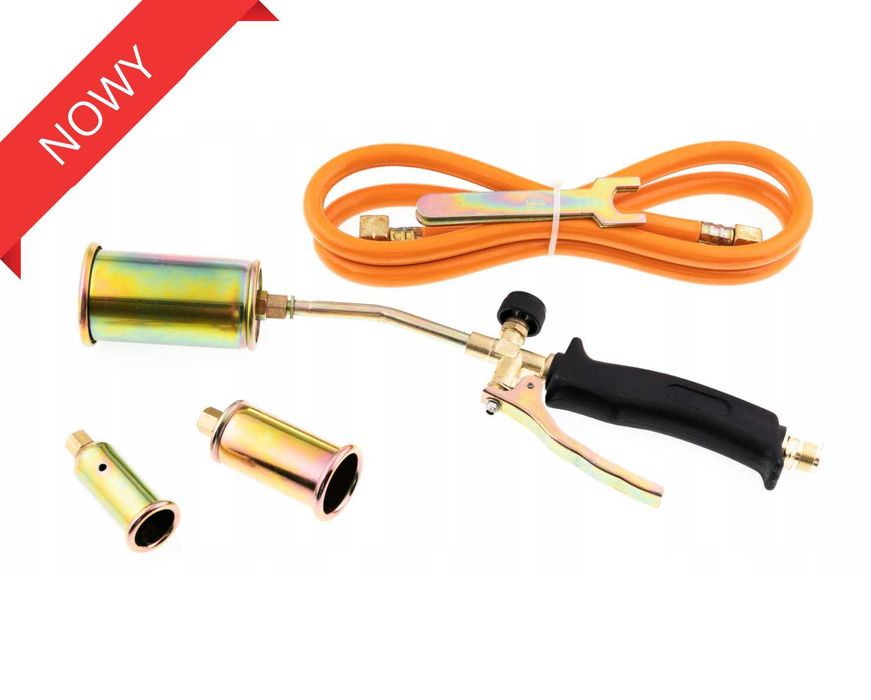 NOWY palnik duży  dekarski gazowy do papy +  3 Dysze25/35/50mm ogień