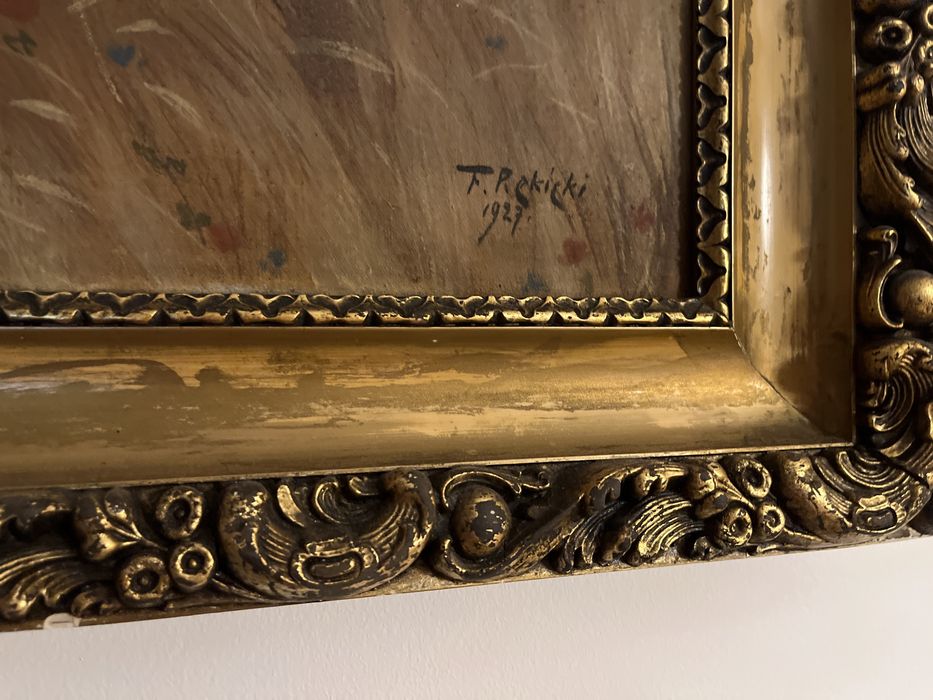 Obraz olejny w ramie