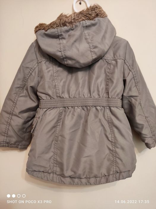 Kurtka parka khaki dziewczynka George 98/104cm zimowa