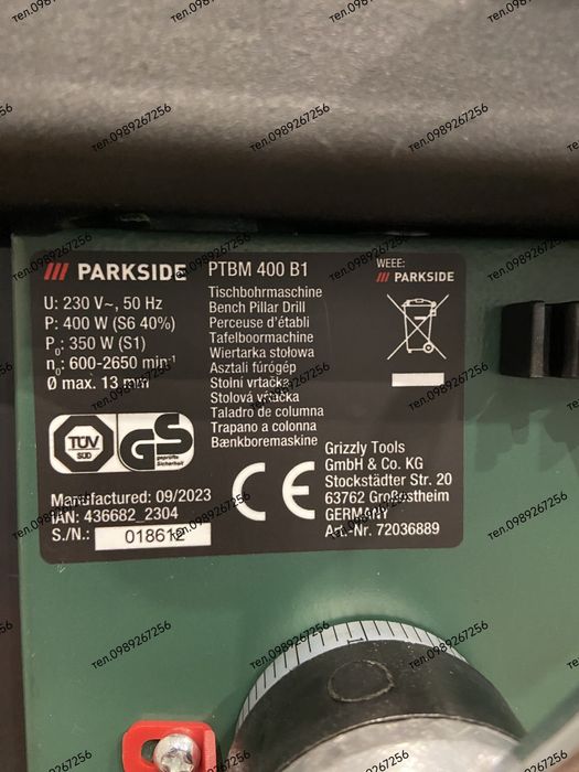 Свердлильний станок, сверлильний, сверлильный PARKSIDE НІМЕЧЧИНА