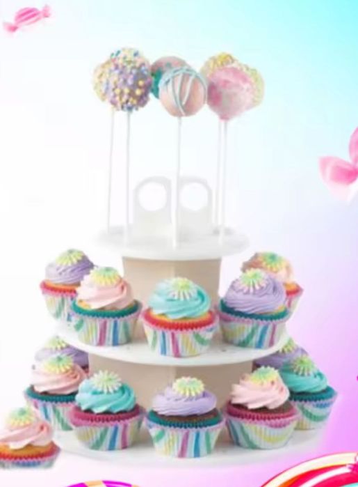 Stojak na cake pops w ksztalcie tortu na babeczki muffinki urodziny