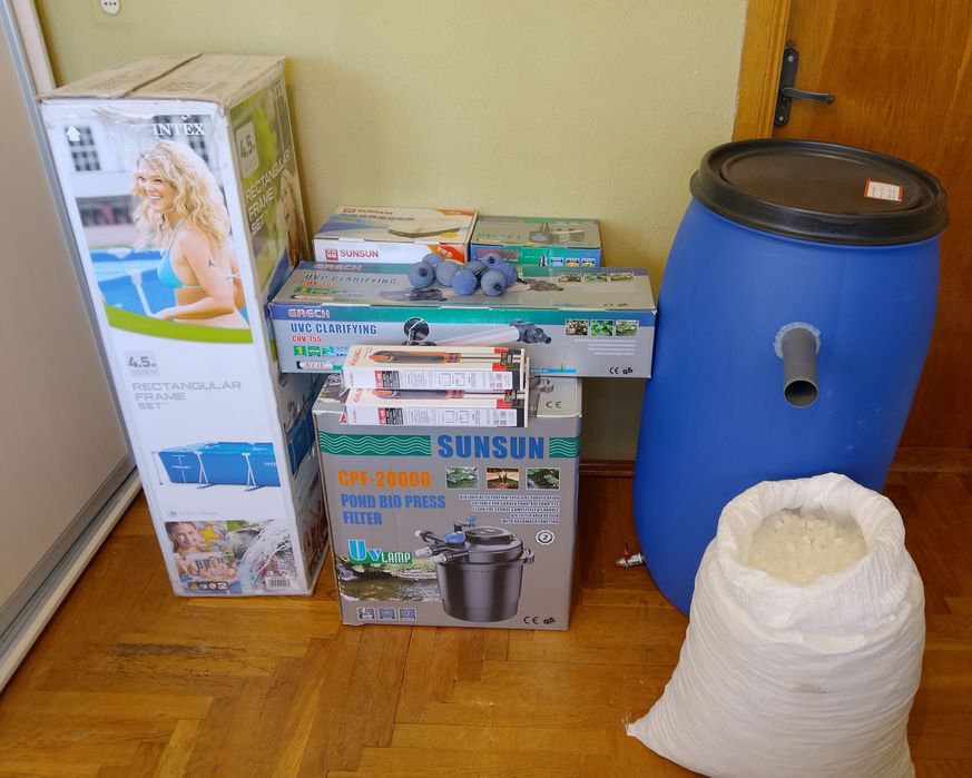 Комплект обладнання для вирощування прісноводної креветки і рака