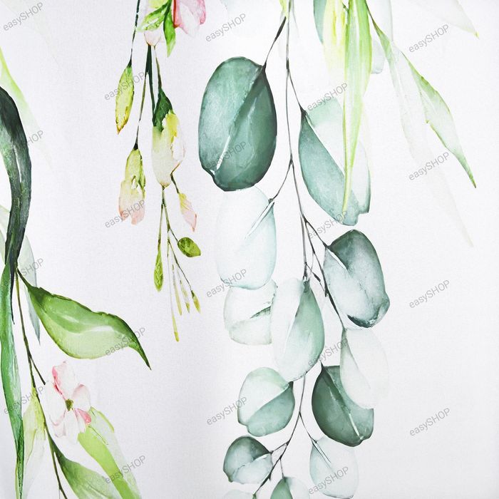 Komplet 2 zasłony 250x145 wzór roślinny