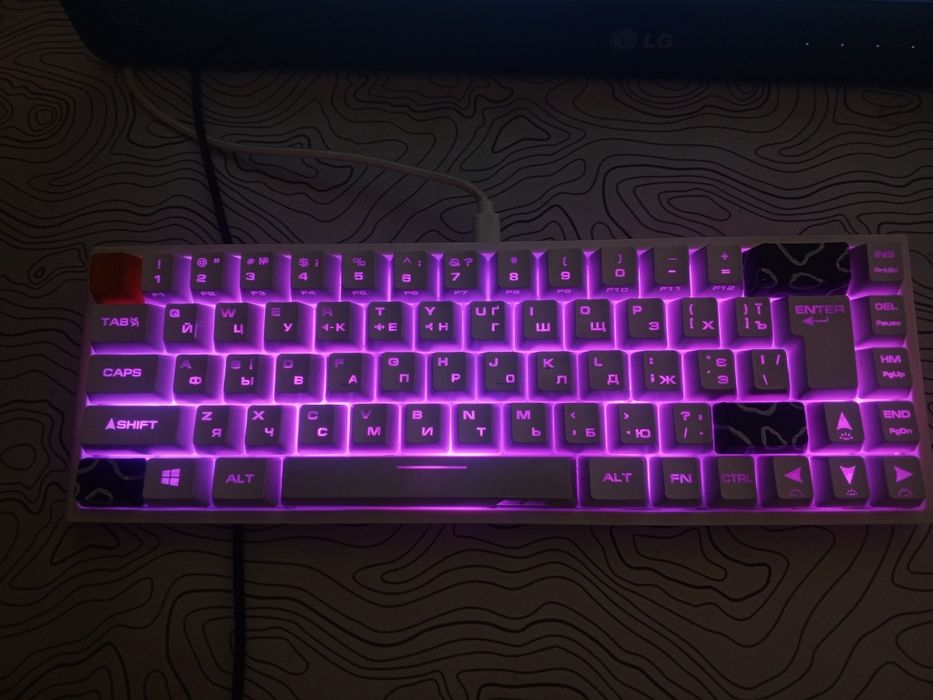 клавіатура 2E Gaming KG360 RGB WL White