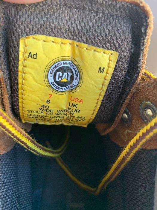 Bota Caterpillar CAT Original Couro Marrom Nº 40