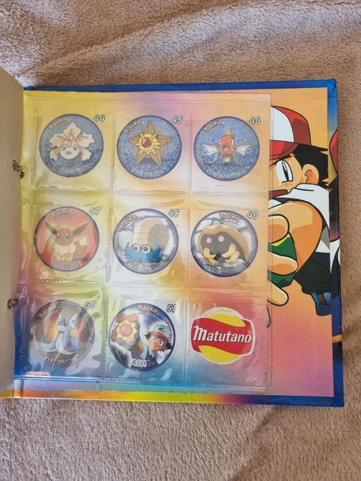 Caderneta album tazos pokemon