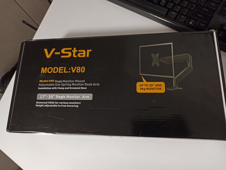 Настольный кронштейн для монитора 17-30" V-Star V80 (Газлифт). Идеал