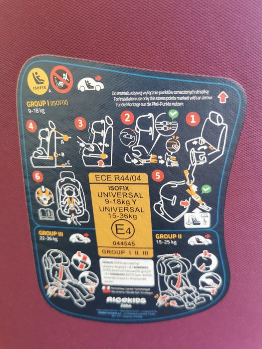 Fotelik samochodowy RICOKIDS