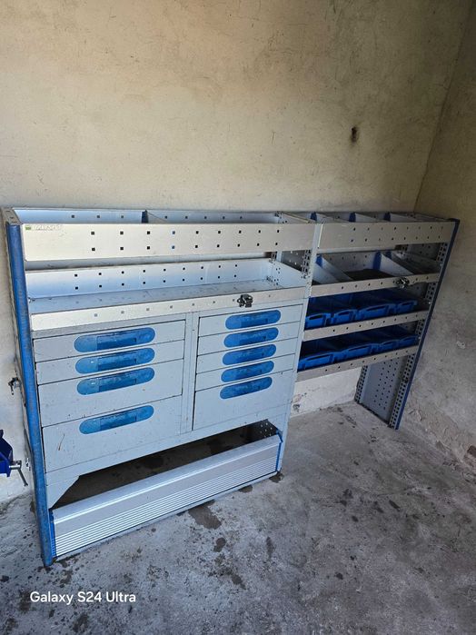 2x BOTT zabudowa serwisowa regał półka szuflady, imadło, transport