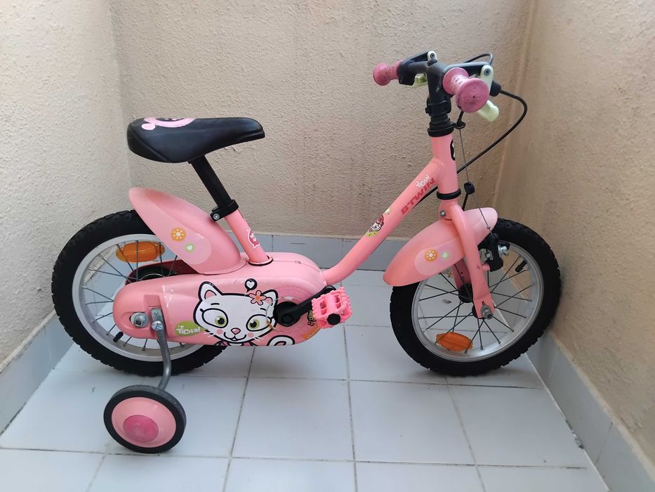 Bicicleta de criança 16 polegadas B'Twin (Rosa) –  bom estado