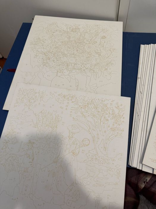 Portfólio com cartões para pintar