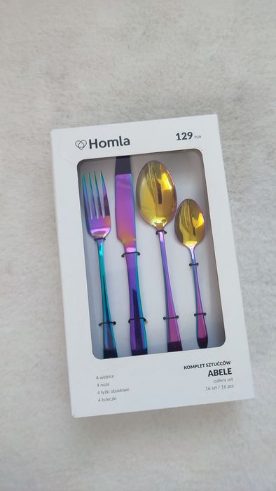 Nowy Zestaw sztućców ABELE opalizujące 16 szt. Homla