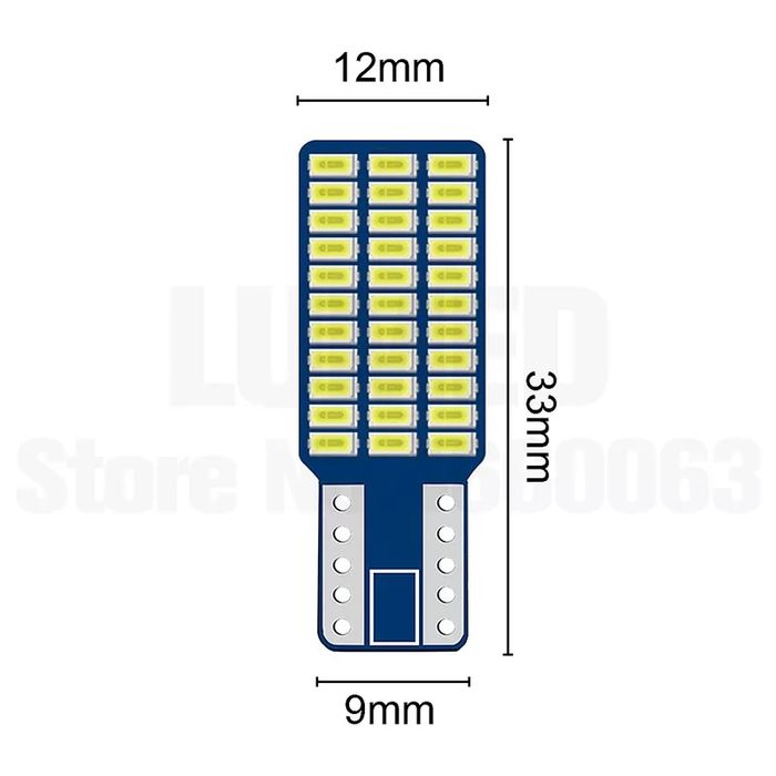 Lâmpadas led canbus T10 W5W, tubolares C5W 31,36,39 e 41mm