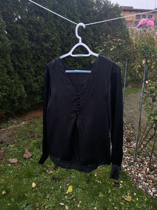 Koszula/ shirt 100% jedwab/ 100% silk czarna/ black M/38