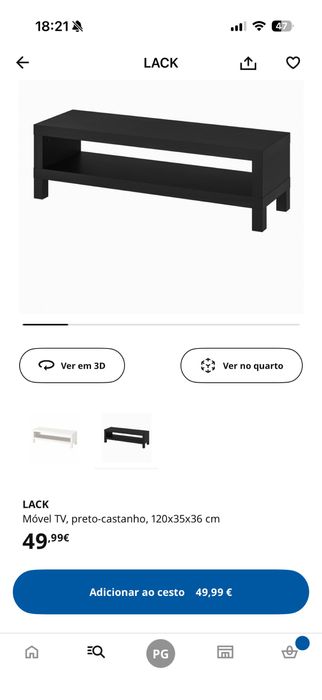 Movél de televisão IKEA LACK preto