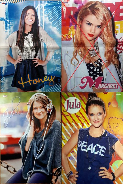 różne plakaty polskich gwiazd muzyki z gazet Bravo, Popcorn itp