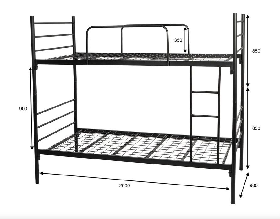 Łóżko metalowe piętrowe z materacami najtaniej polski producent