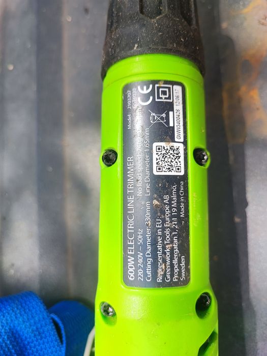 Электрический триммер для травы Greenworks gst 6030 мотокоса