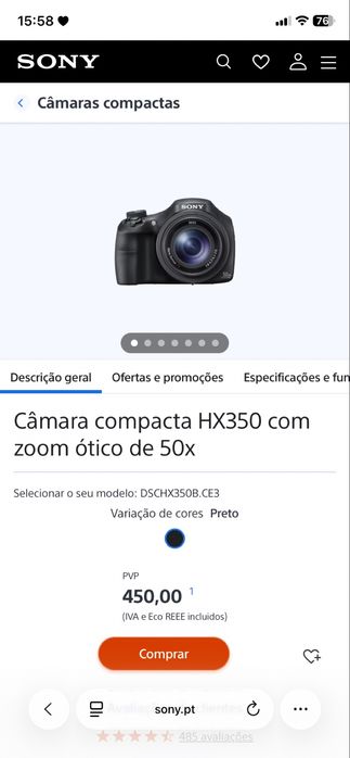 Sony Cybershot DSC HX-350