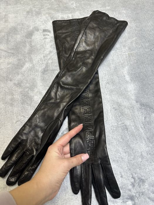 **Ідеальні Довгі Рукавички Брендові Fendi Шкіра