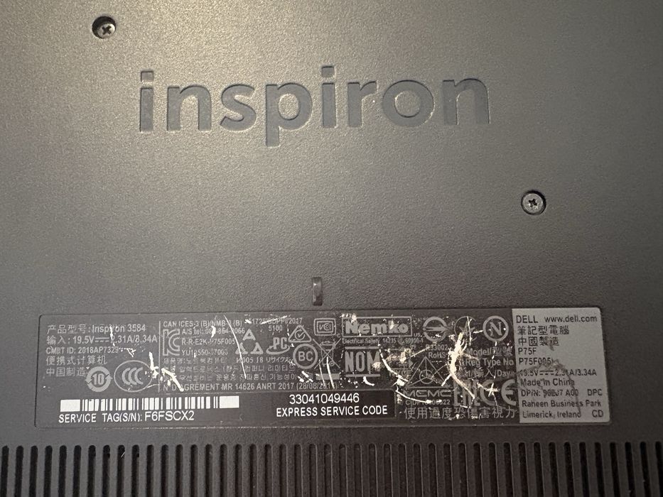 Ноутбук Dell Inspiron 3584