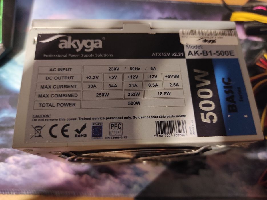 Zasilacz Komputerowy ATX | Akyga | Na Części  |
