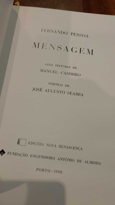 Mensagem - Fernando Pessoa "Pinturas de Manuel Casimiro"