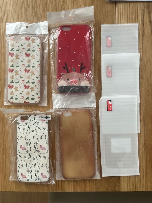 4 x case oraz 3 x szkło na ekran do iPhone 6S
