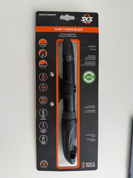 Pompka rowerowa SKS INJEX T-ZOOM BLACK