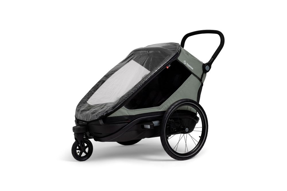 Hamax Outback Next Dusty Green podwójna przyczepka rowerowa