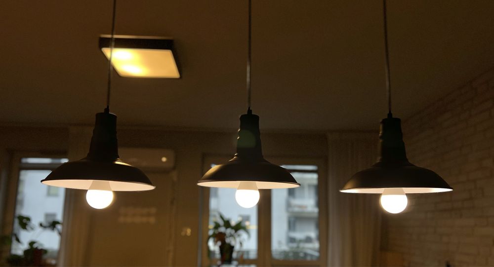 żyrandol / industrialne lampy wiszące czarne loft