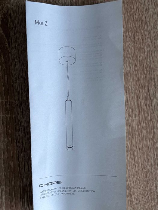 Lampa  wisząca Moi 60 Z NW TRIAC Chors