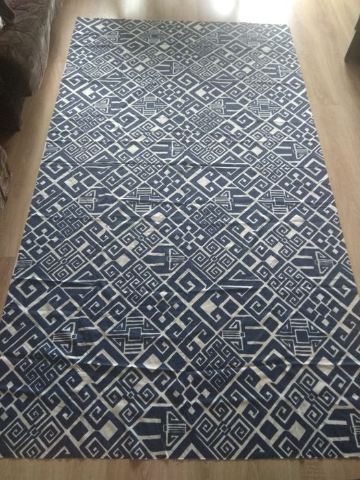 Bawełna Biało-granatowa tkanina do szycia