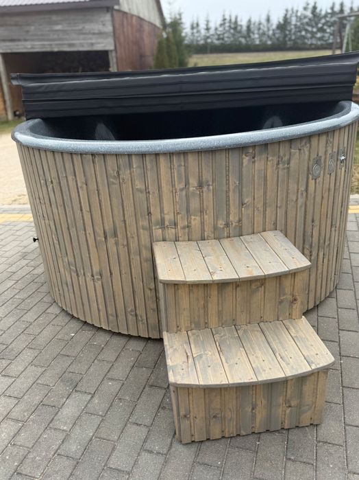 Balia ogrodowa 200cm hydromasaż premium bania beczka jacuzzi jakuzzi