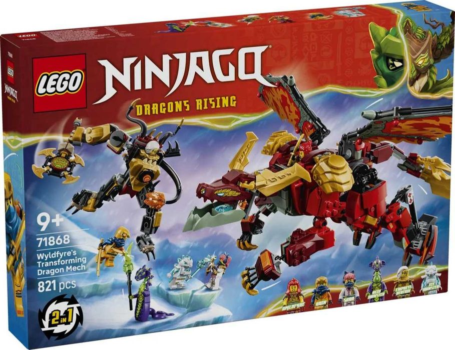 Конструктор LEGO NINJAGO 71868 Дракон-трансформер Вайлдфаєр