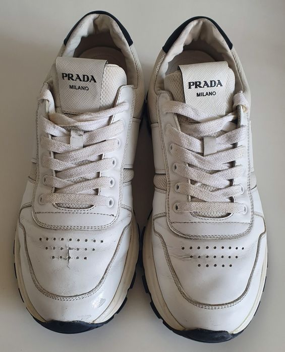 PRADA MILANO roz. 42 skóra naturalna made in Italy premium