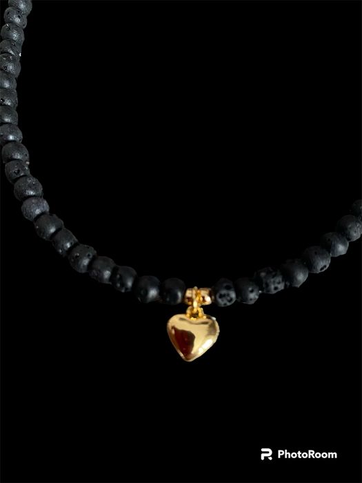 Naszyjnik choker lavengold z sercem