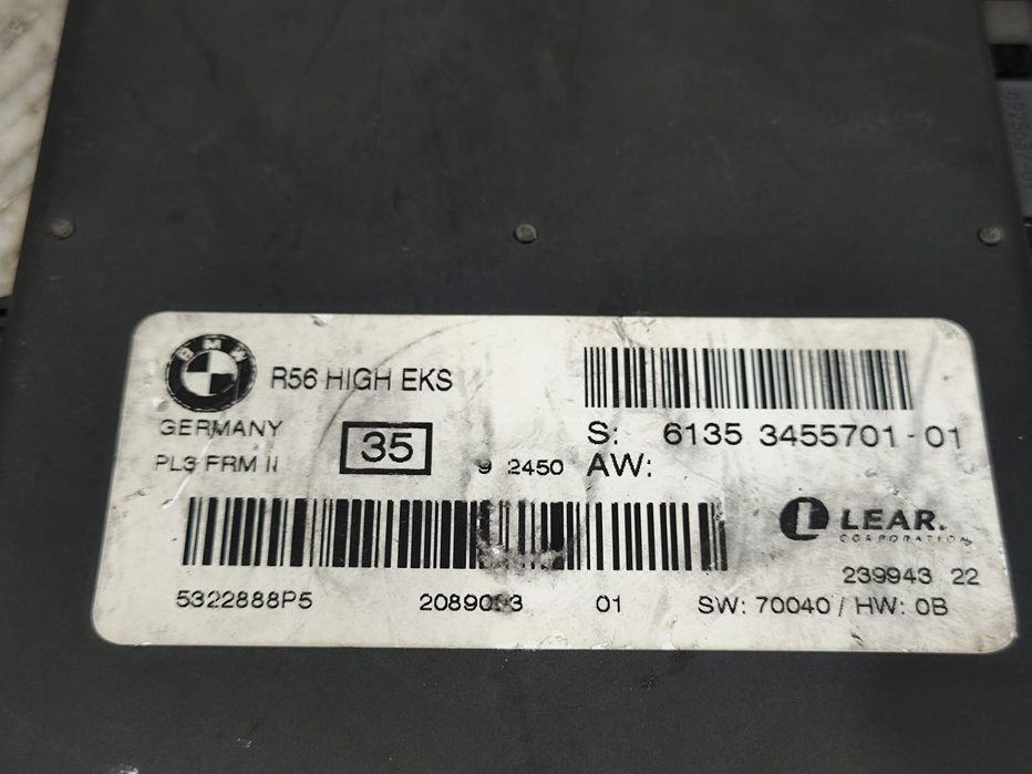 Módulo Luzes Interior Footwell Mini Cooper S R56 61353455701