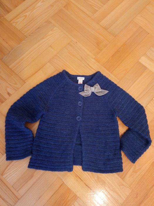 Bolerko Sweterek r.128  6-8 lat Granatowe  Monsoon eleganckie  .BDB