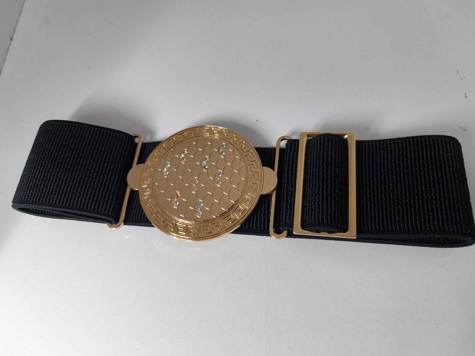 Pasek Damski Guma z Klamrą Łuski 6 CM