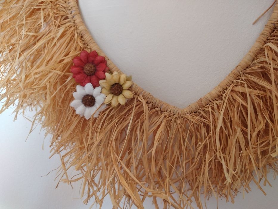 Decoração de parede artesanal em forma de coração