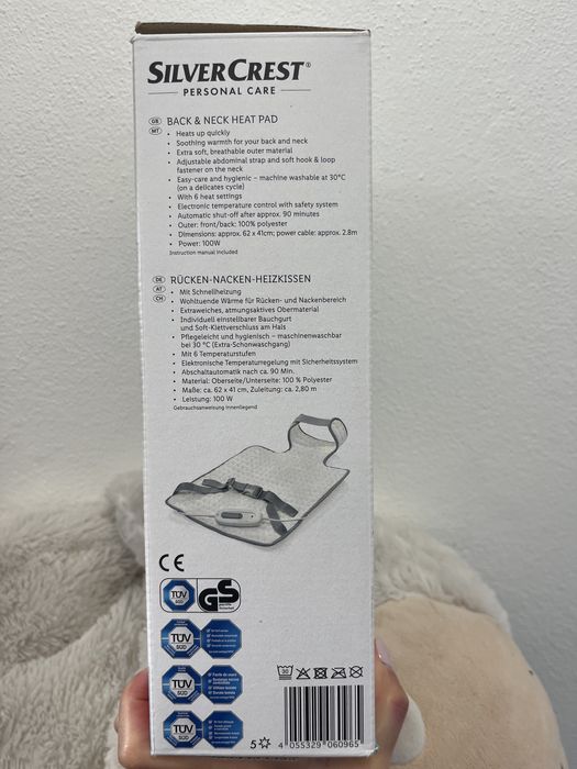 Almofada eletrica para costas e cervical