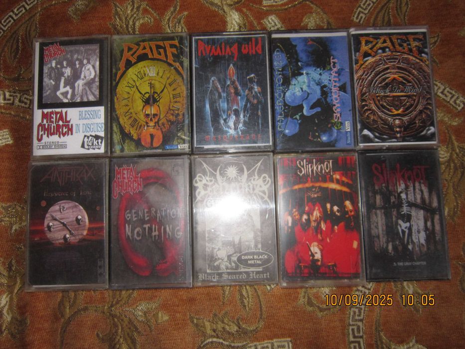 аудіокасети Death,Cannibal Corpsе,Napalm Deth,Sepultura,Pantera