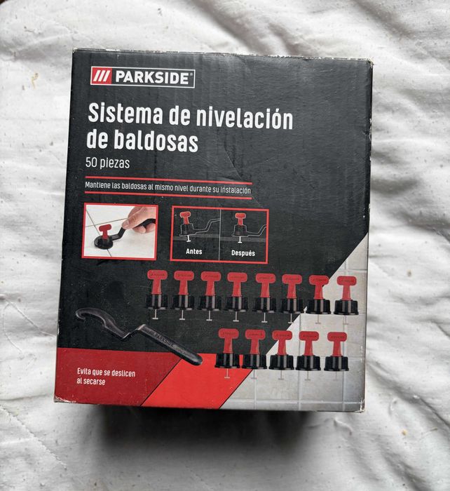 Parkside Kit Nivelamento Azulejos 50 Peças Reutilizável Rosca