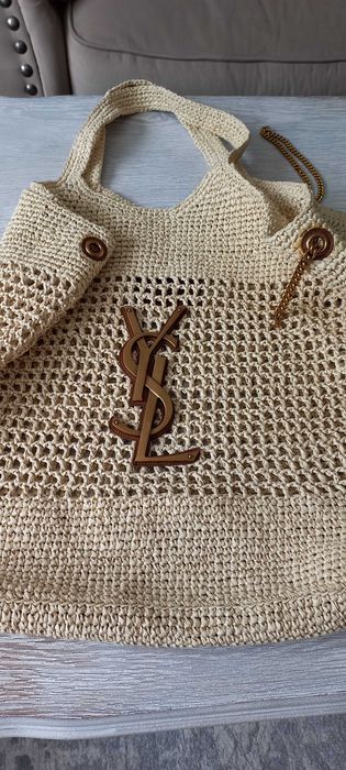 Torba Saint laurent Lcare crochet raffia PARIS