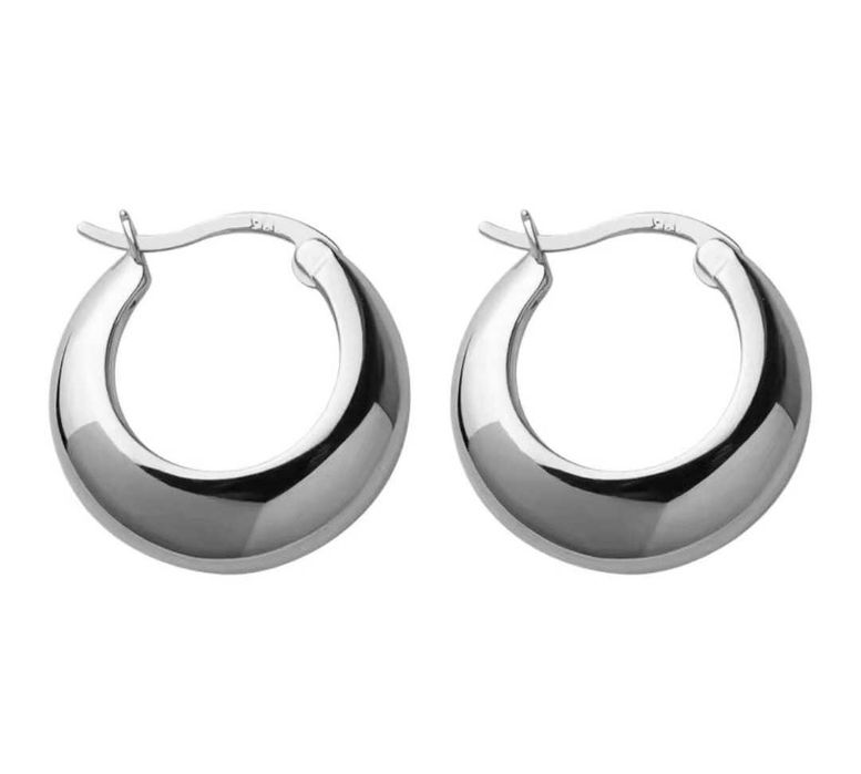 KOL3.2 Kolczyki koła Chunky Hoop srebro 925 Sterling Silver śr. 17mm