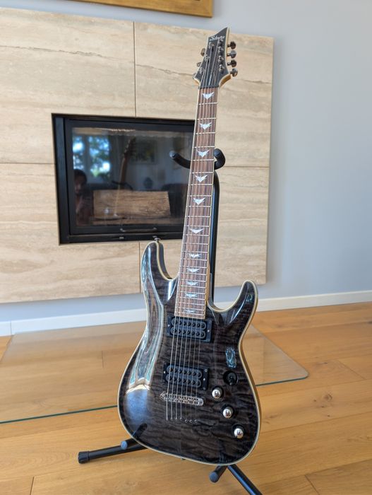 Schecter Omen Extreme 7, Seymour Duncan Invader, 7 string guitar, Gitara Siedmiostrunowa