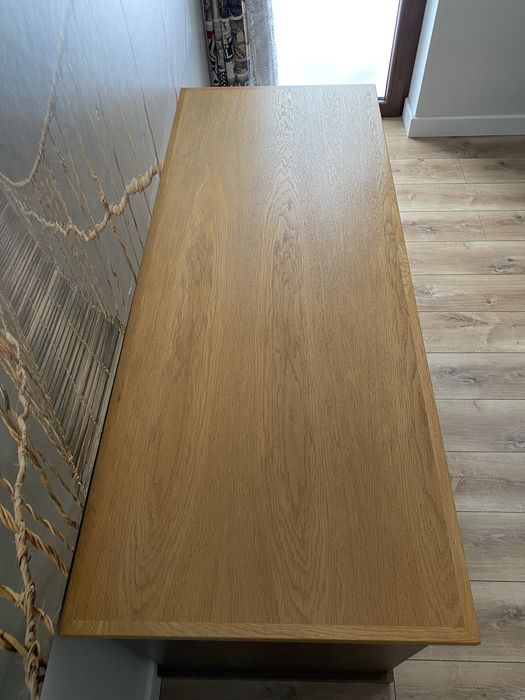 Solidne Biurko (od stolarza)/Ciężkie– dębowy blat, stan idealny